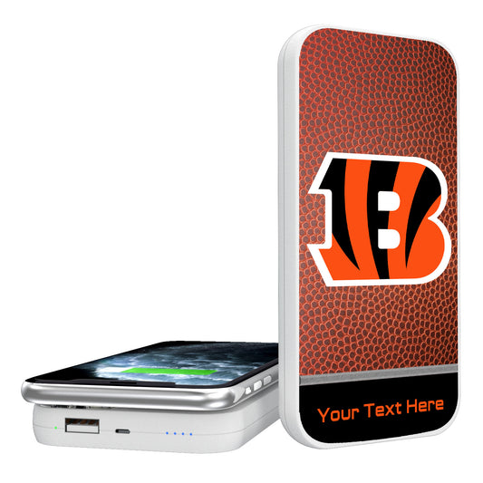 Cincinnati Bengals Personalized Football Design 5000 mAh Wireless Powerbank