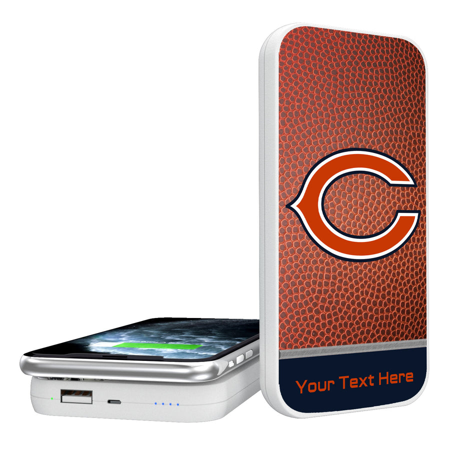 Chicago Bears Personalized Football Design 5000 mAh Wireless Powerbank