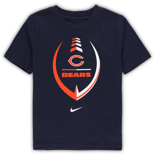 Girls Preschool Nike Navy Chicago Bears Icon T-Shirt