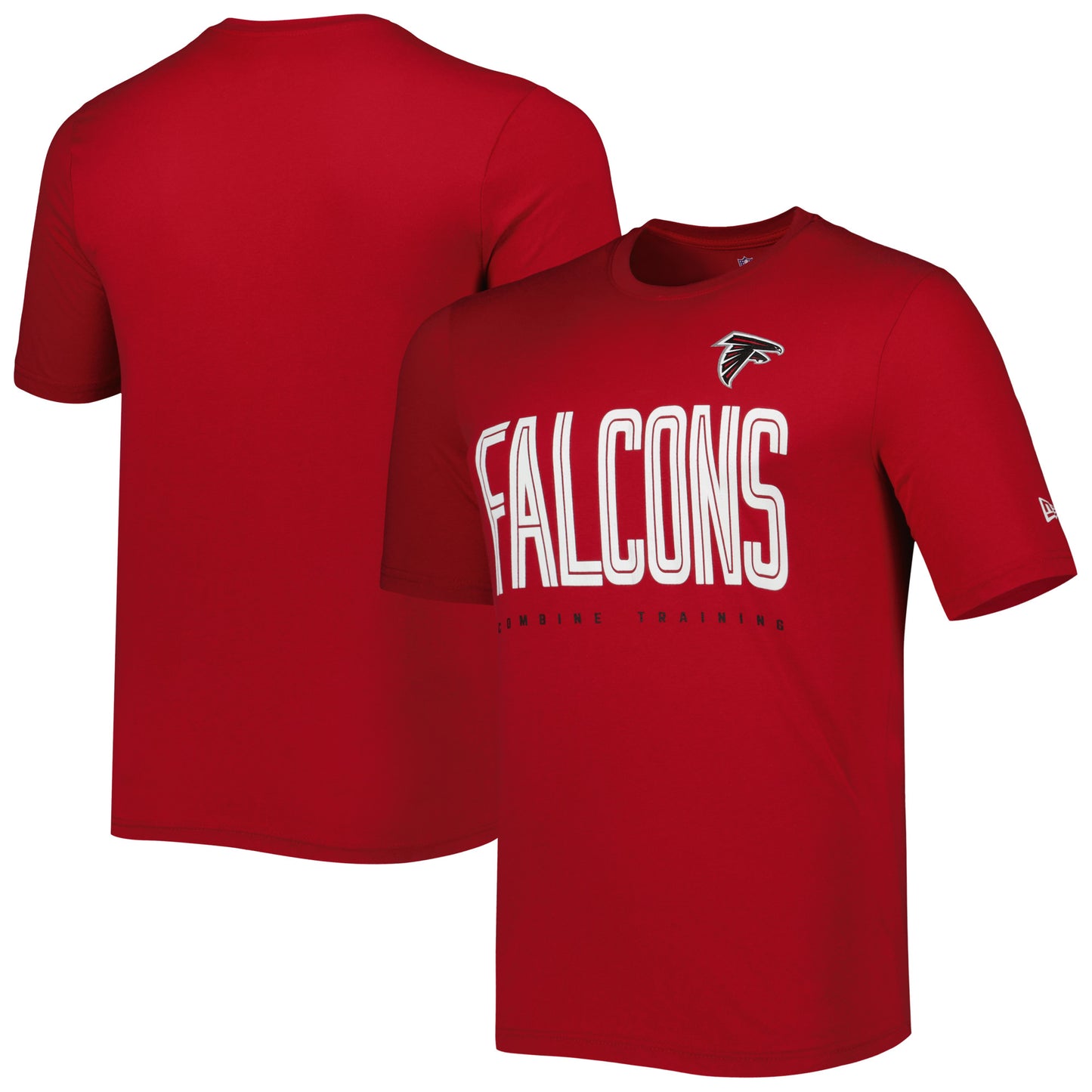 Men's New Era Red Atlanta Falcons Combine Authentic Training Huddle Up T-Shirt