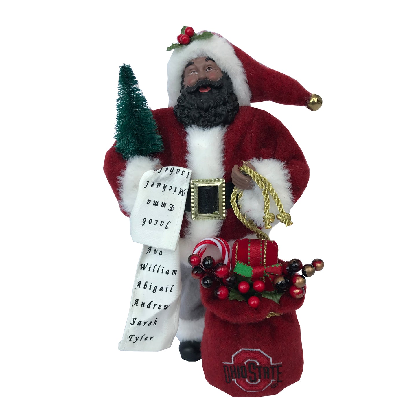 Scarlet Ohio State Buckeyes 12'' Santa