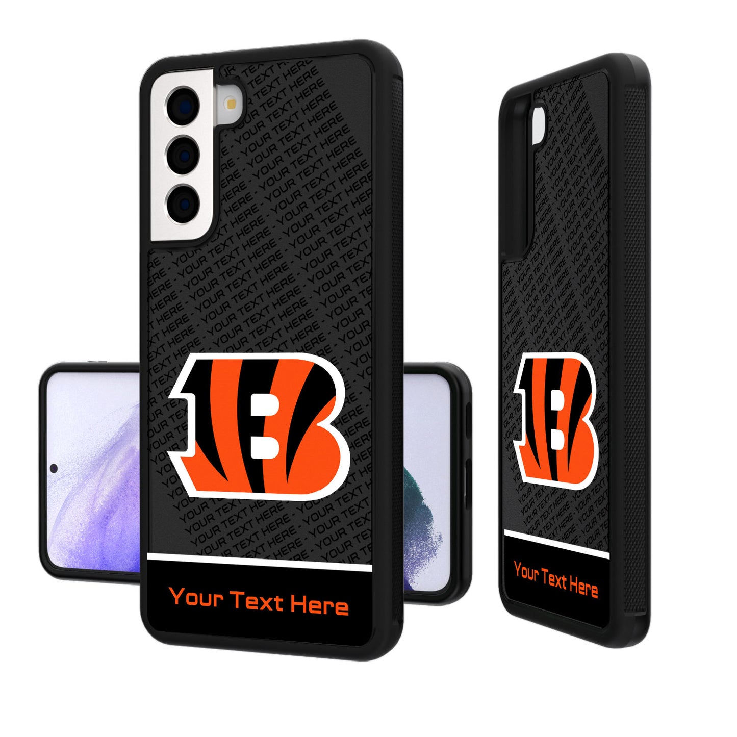 Cincinnati Bengals Personalized EndZone Plus Design Galaxy Bump Case