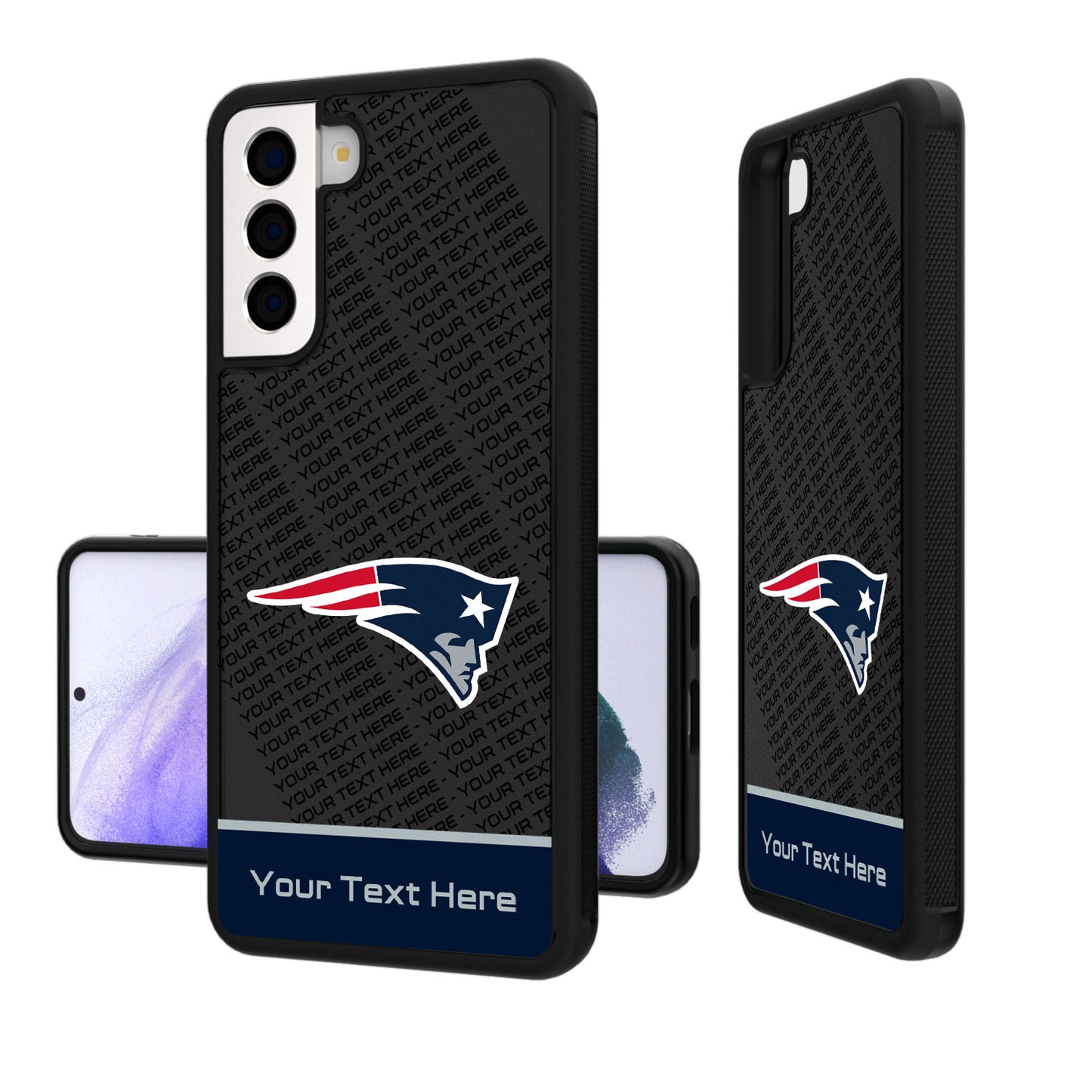 New England Patriots Personalized EndZone Plus Design Galaxy Bump Case