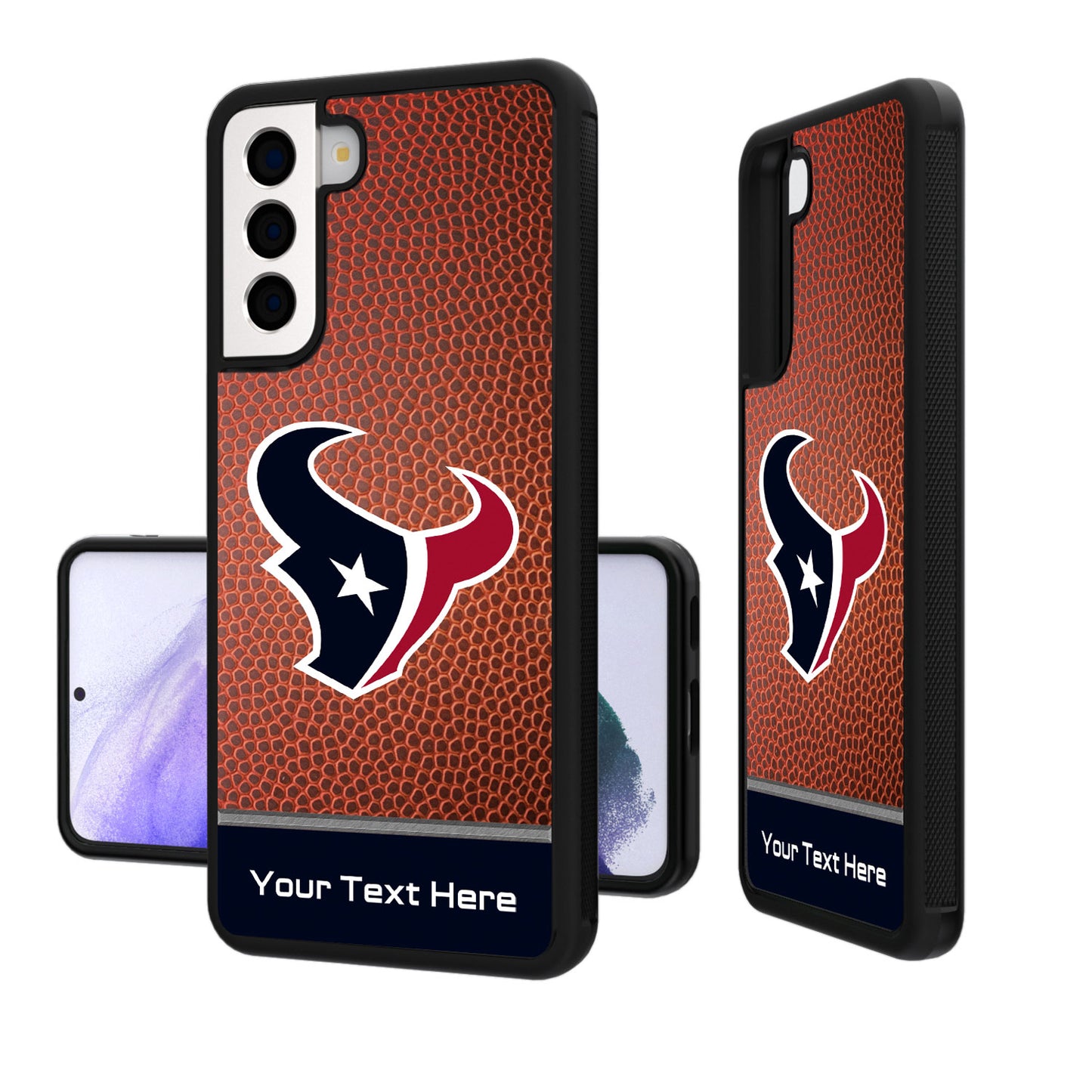 Houston Texans Personalized Football Design Galaxy Bump Case