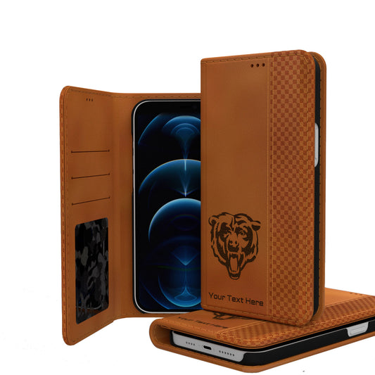 Chicago Bears Personalized Burn Design iPhone Folio Case