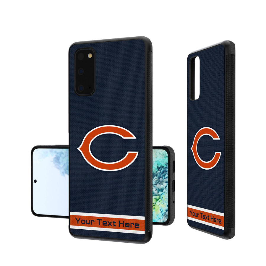Chicago Bears Personalized Stripe Design Galaxy Bump Case
