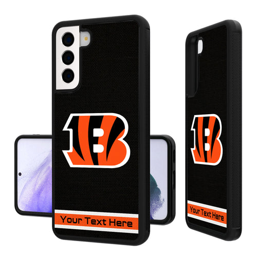 Cincinnati Bengals Personalized Stripe Design Galaxy Bump Case