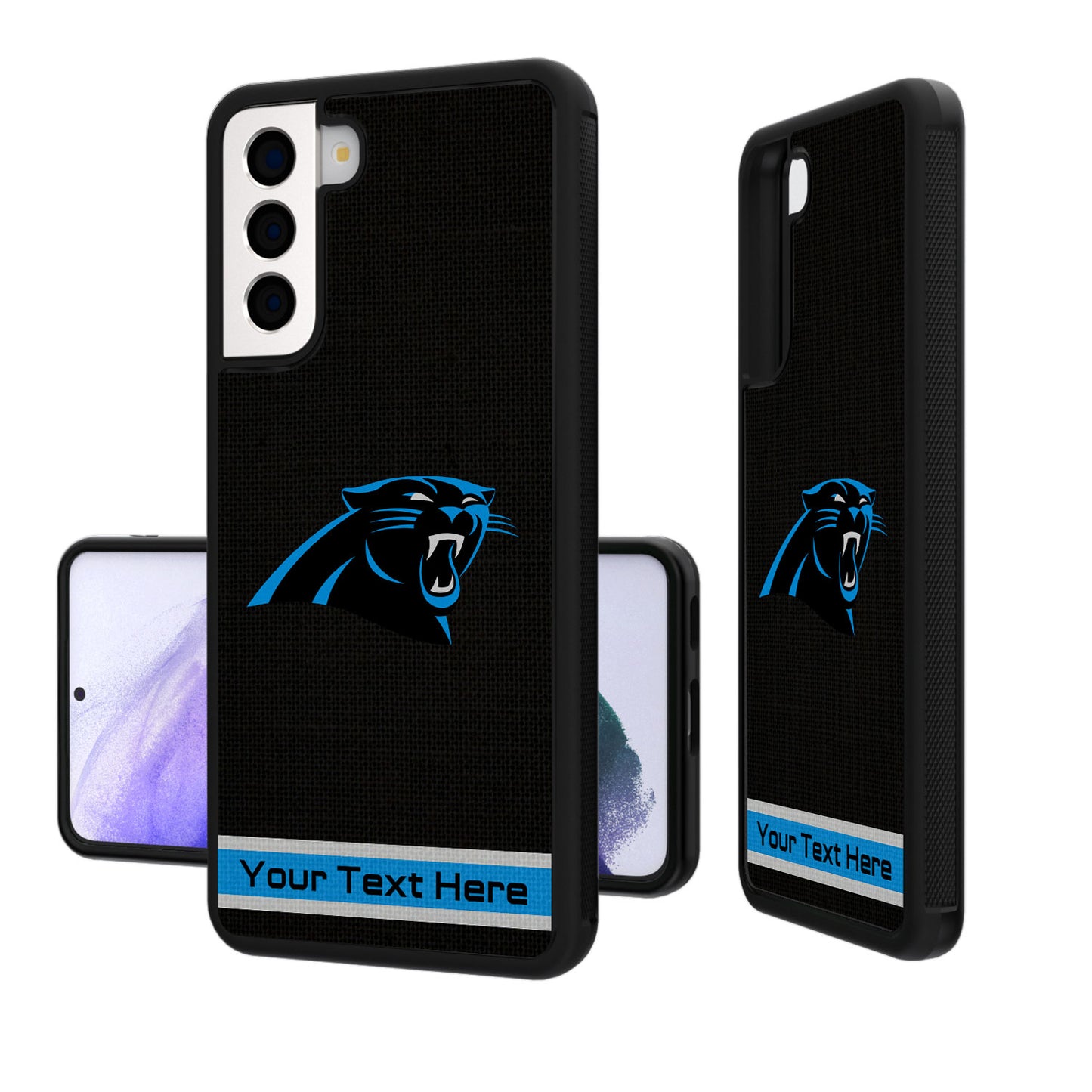 Carolina Panthers Personalized Stripe Design Galaxy Bump Case