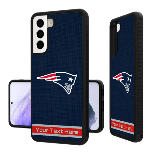 New England Patriots Personalized Stripe Design Galaxy Bump Case