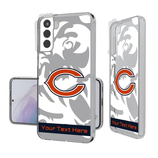 Chicago Bears Personalized Tilt Design Galaxy Clear Case