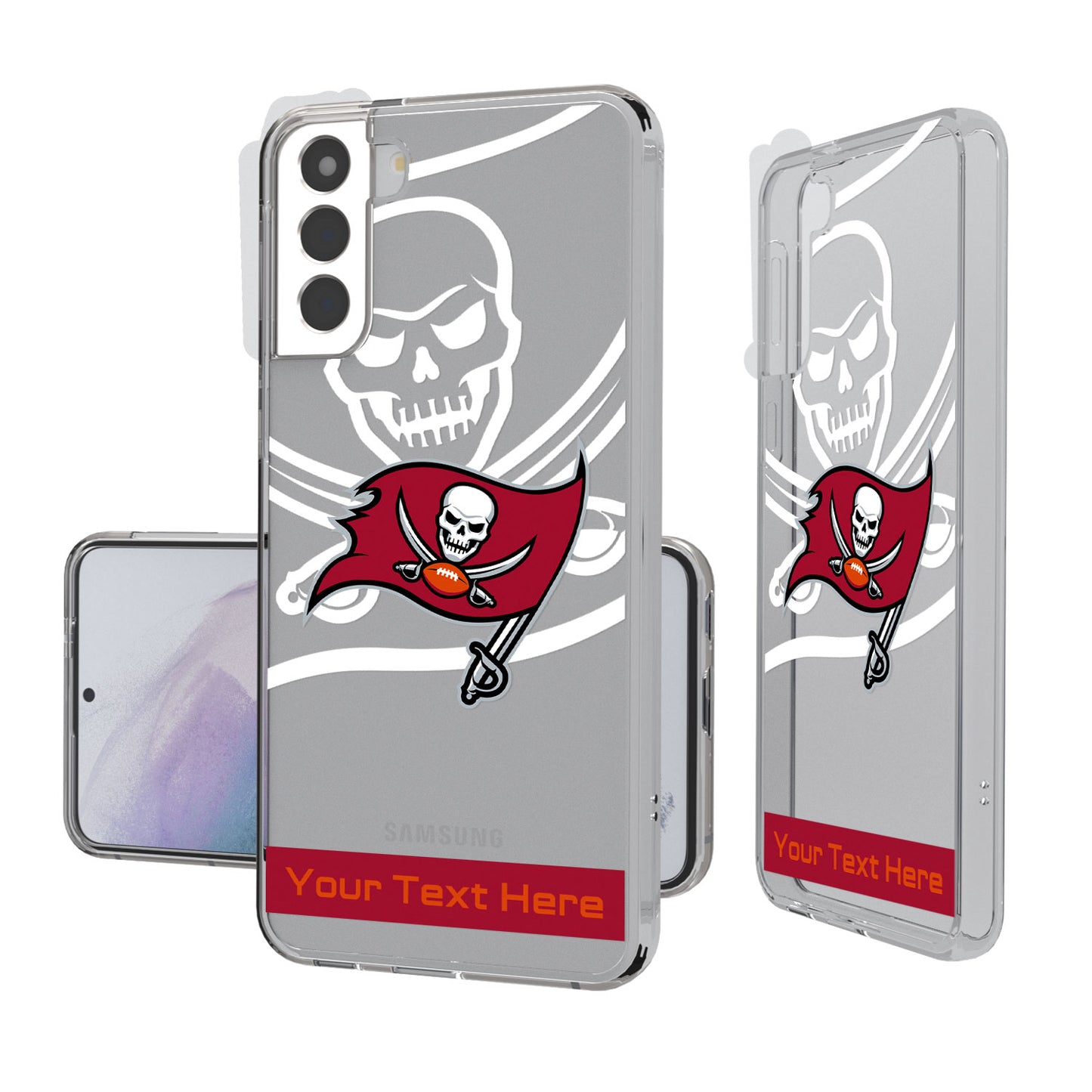 Tampa Bay Buccaneers Personalized Tilt Design Galaxy Clear Case