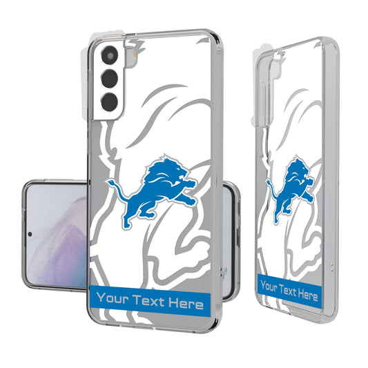 Detroit Lions Personalized Tilt Design Galaxy Clear Case