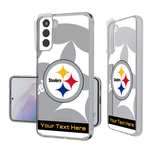 Pittsburgh Steelers Personalized Tilt Design Galaxy Clear Case