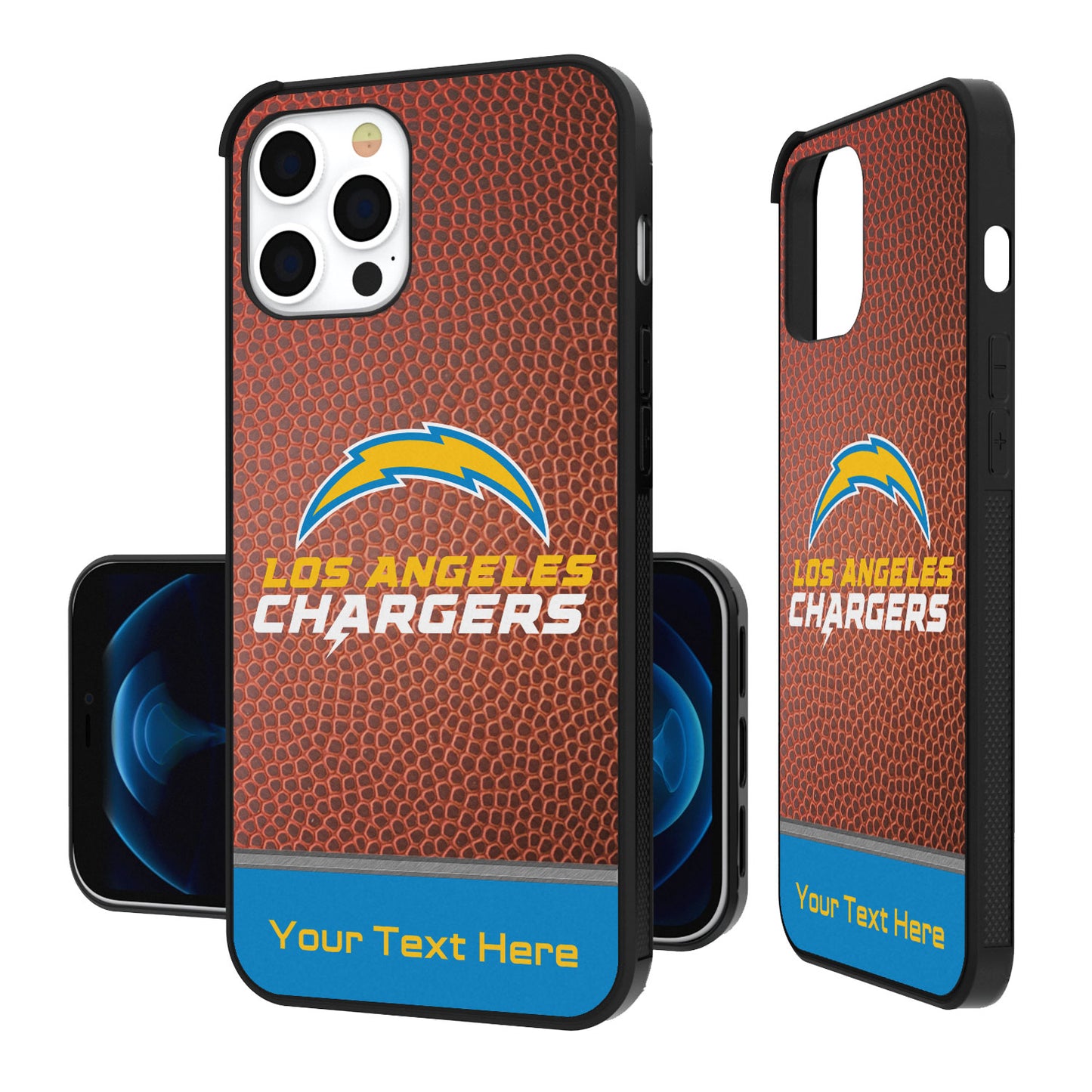 Los Angeles Chargers Personalized Football Design iPhone Bump Case