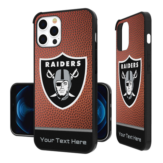 Las Vegas Raiders Personalized Football Design iPhone Bump Case