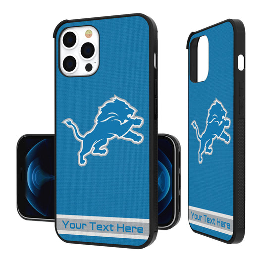 Detroit Lions Personalized Stripe Design iPhone Bump Case