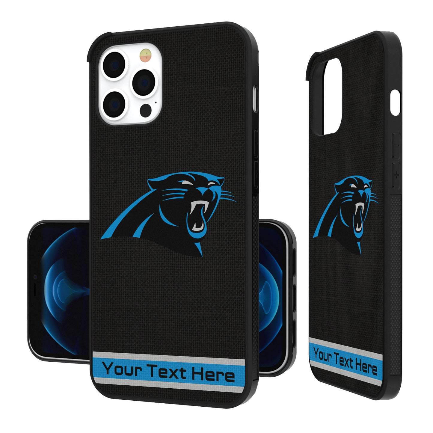 Carolina Panthers Personalized Stripe Design iPhone Bump Case