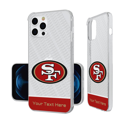 San Francisco 49ers Personalized Endzone Plus Design iPhone Clear Case