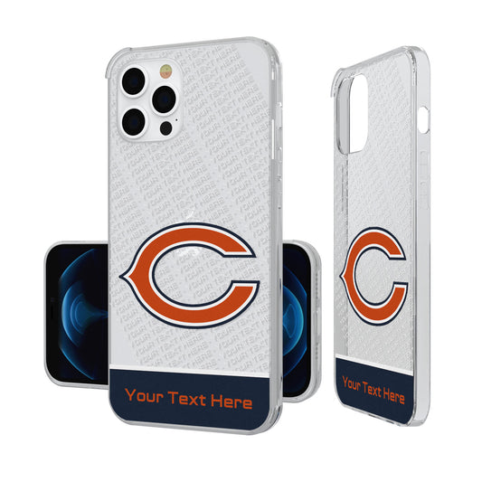 Chicago Bears Personalized Endzone Plus Design iPhone Clear Case