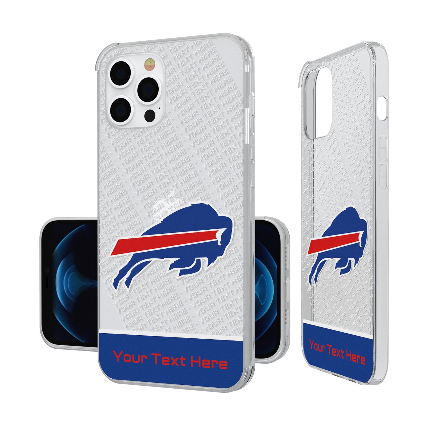 Buffalo Bills Personalized Endzone Plus Design iPhone Clear Case