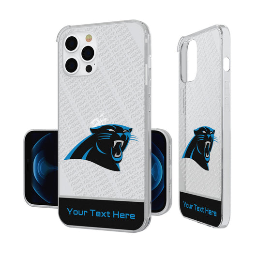 Carolina Panthers Personalized Endzone Plus Design iPhone Clear Case