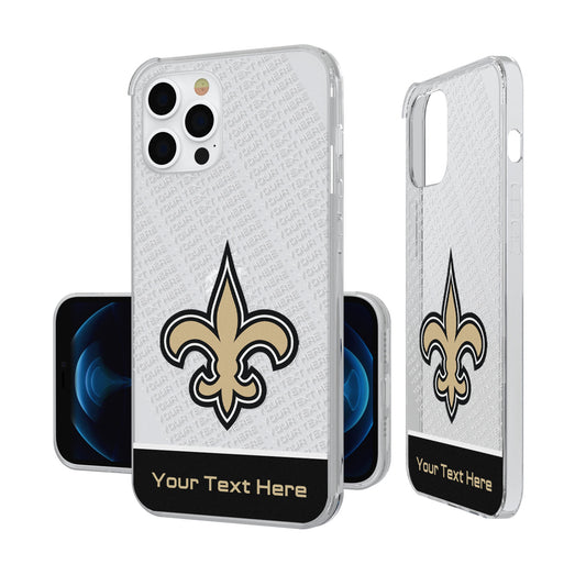 New Orleans Saints Personalized Endzone Plus Design iPhone Clear Case