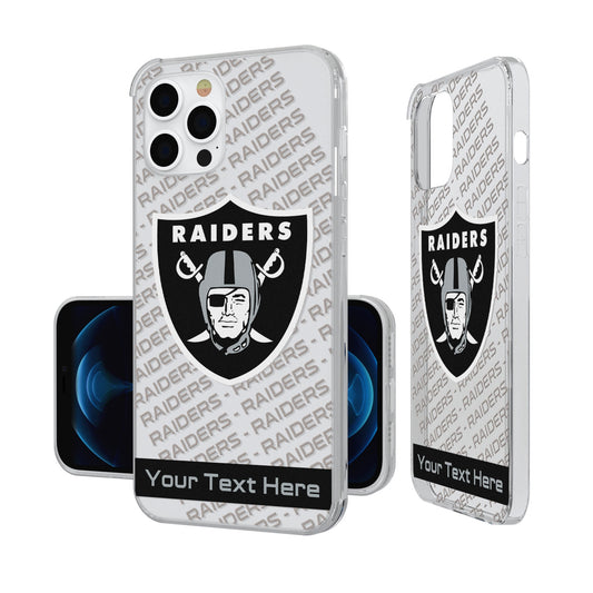 Las Vegas Raiders Personalized Tilt Design iPhone Clear Case