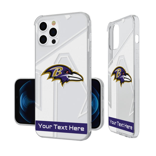 Baltimore Ravens Personalized Tilt Design iPhone Clear Case