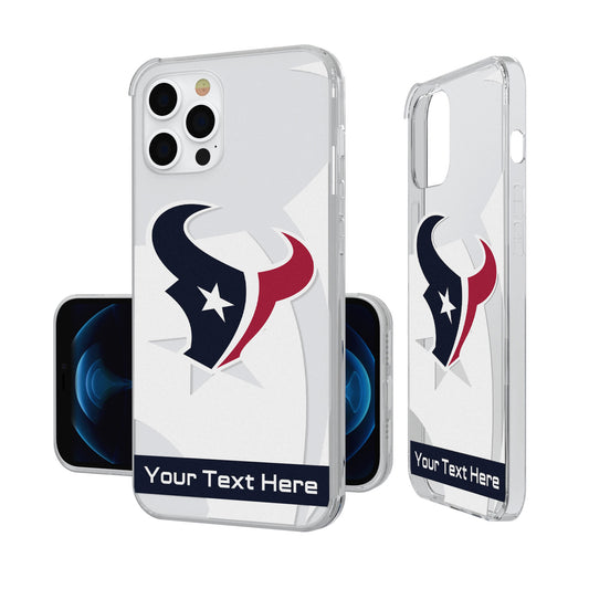 Houston Texans Personalized Tilt Design iPhone Clear Case