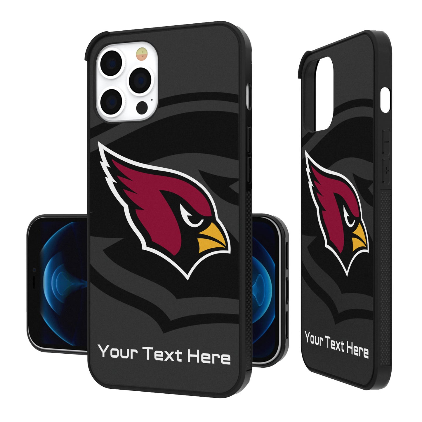 Arizona Cardinals Personalized Tilt Design iPhone Bump Case