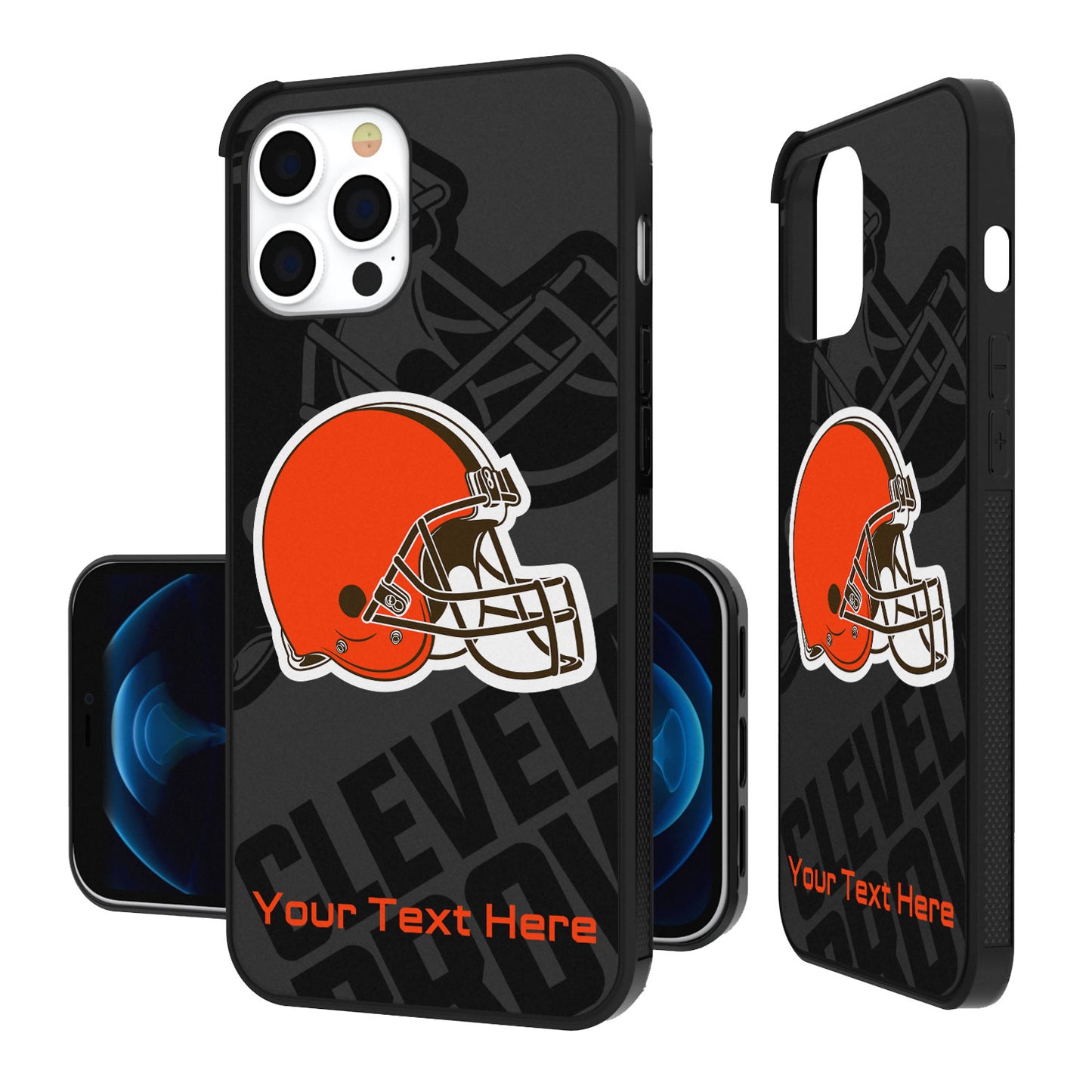 Cleveland Browns Personalized Tilt Design iPhone Bump Case