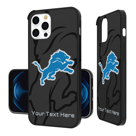 Detroit Lions Personalized Tilt Design iPhone Bump Case