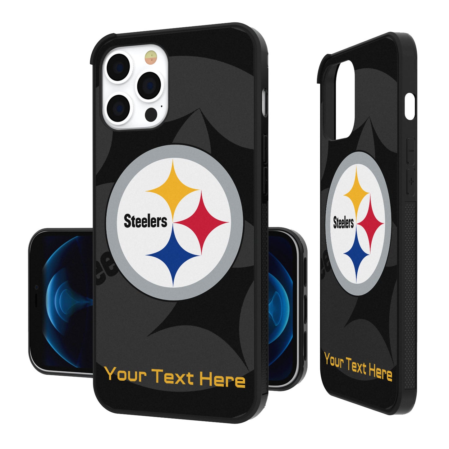 Pittsburgh Steelers Personalized Tilt Design iPhone Bump Case