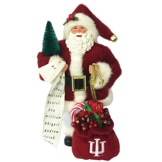 Crimson Indiana Hoosiers 12'' Santa