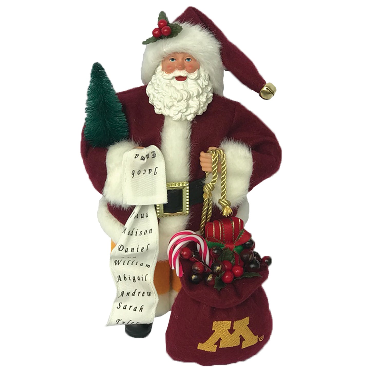 Maroon Minnesota Golden Gophers 12'' Santa