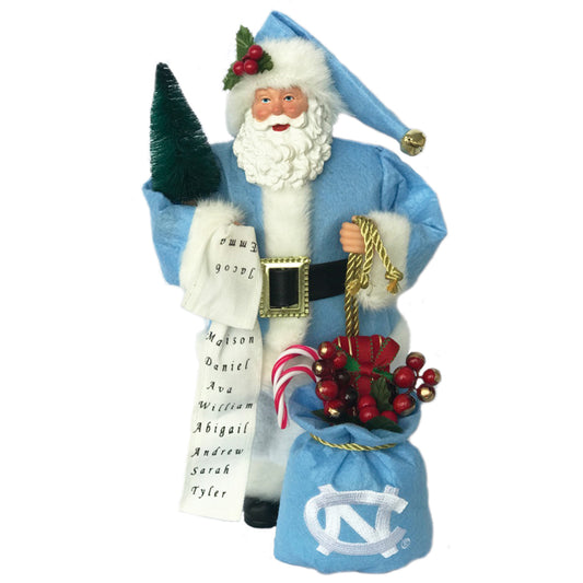 Carolina Blue North Carolina Tar Heels 12'' Santa