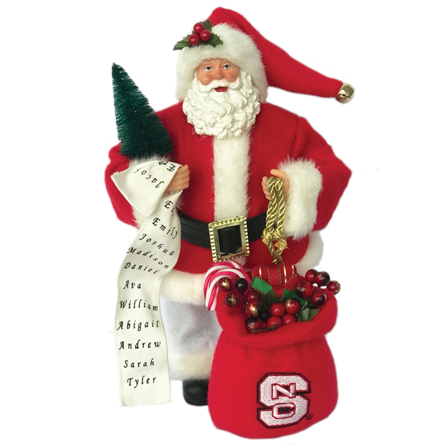 Red NC State Wolfpack 12'' Santa