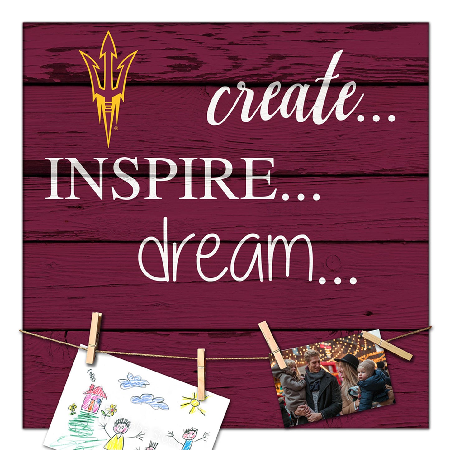 Arizona State Sun Devils 18'' x 18'' Create Inspire Dream Sign