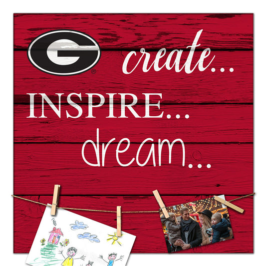 Georgia Bulldogs 18'' x 18'' Create Inspire Dream Sign