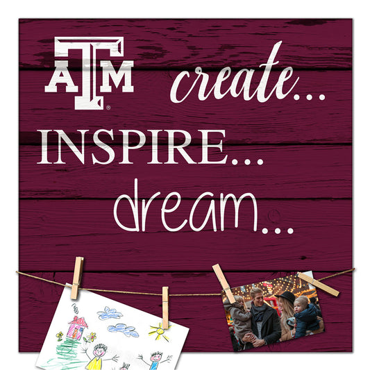 Texas A&M Aggies 18'' x 18'' Create Inspire Dream Sign