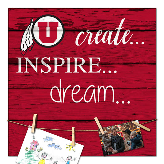 Utah Utes 18'' x 18'' Create Inspire Dream Sign