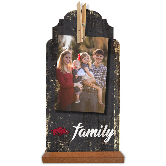 Arkansas Razorbacks 6'' x 12'' Family Clothespin Sign