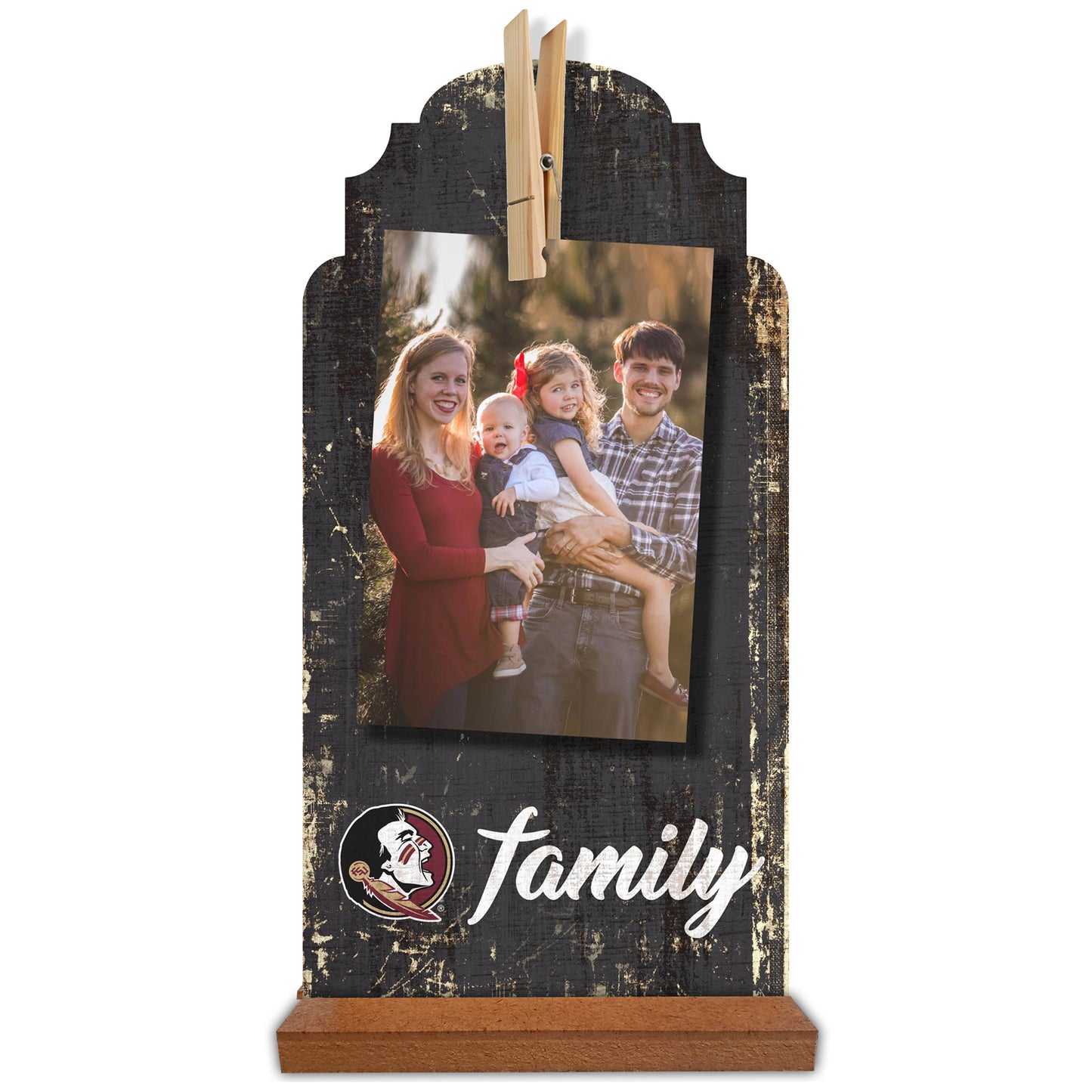 Florida State Seminoles 6'' x 12'' Family Clothespin Sign