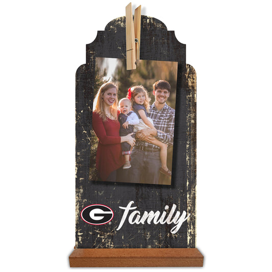 Georgia Bulldogs 6'' x 12'' Family Clothespin Sign