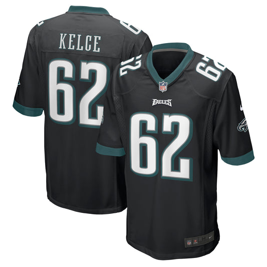 Men's Nike Jason Kelce Black Philadelphia Eagles Game Jersey