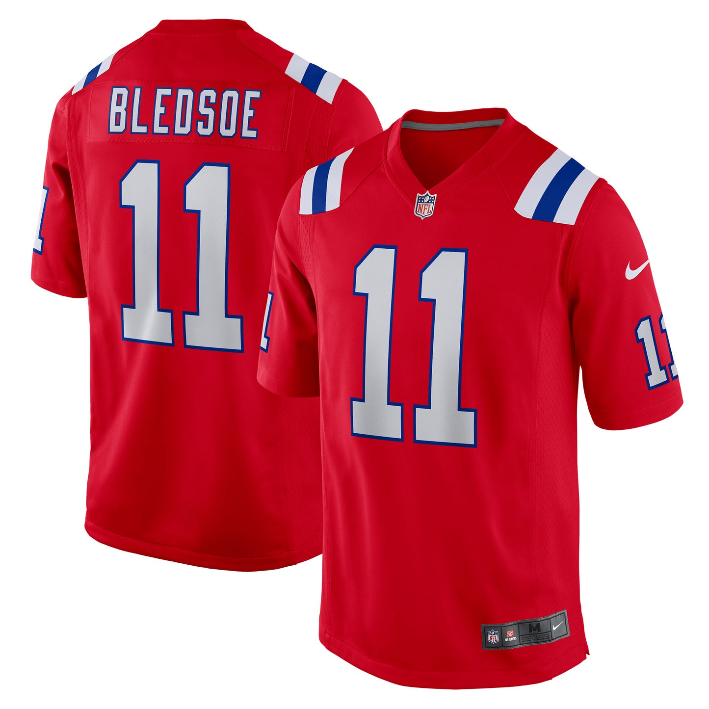 Men's Nike Drew Bledsoe Red New England Patriots Retired Player Alternate Game Jersey