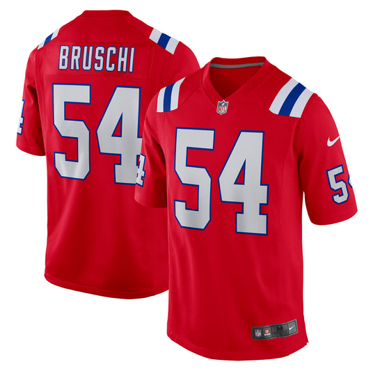 Men's Nike Tedy Bruschi Red New England Patriots Retired Player Alternate Game Jersey