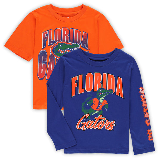 Preschool Royal/Orange Florida Gators Game Day T-Shirt Combo Pack