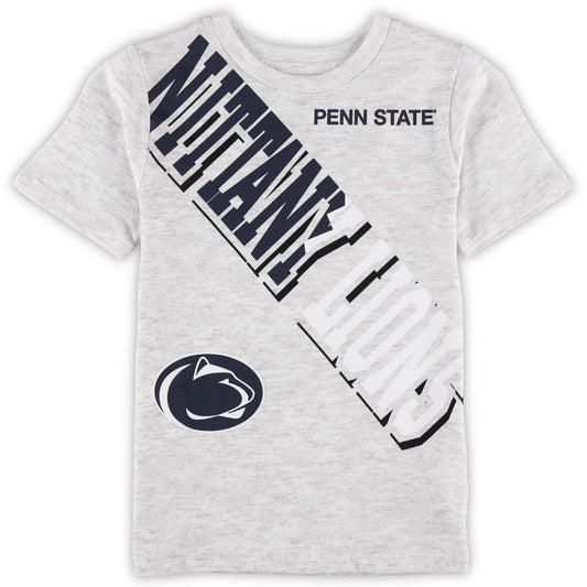 Preschool Heathered Gray Penn State Nittany Lions Highlights Lightning Oversized T-Shirt
