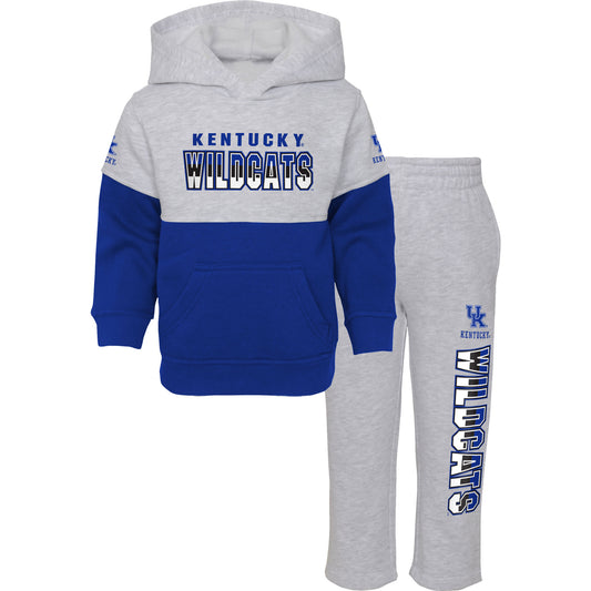 Preschool Heather Gray/Royal Kentucky Wildcats Playmaker Pullover Hoodie & Pants Set